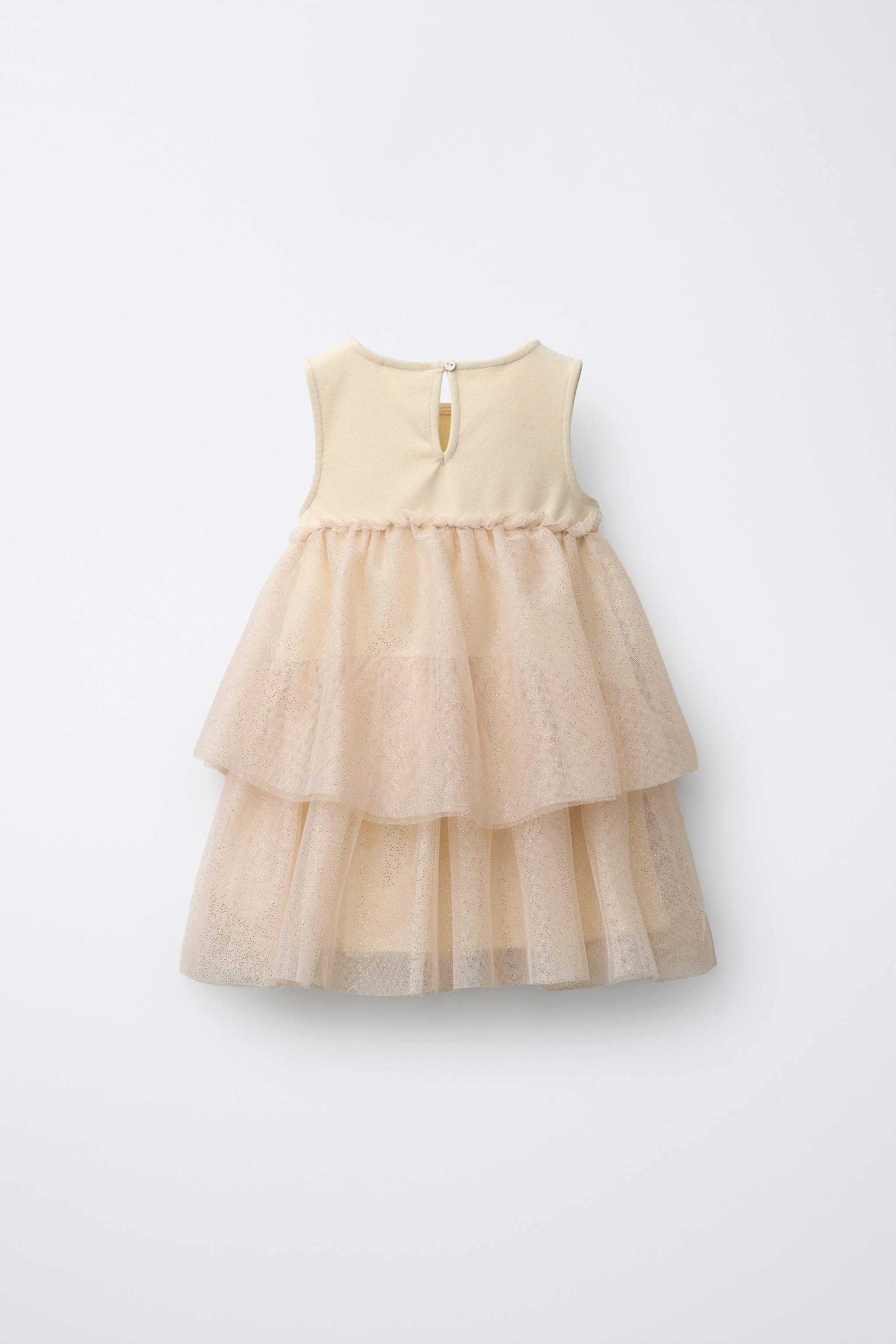 COMBINATION SHIMMER TULLE DRESS